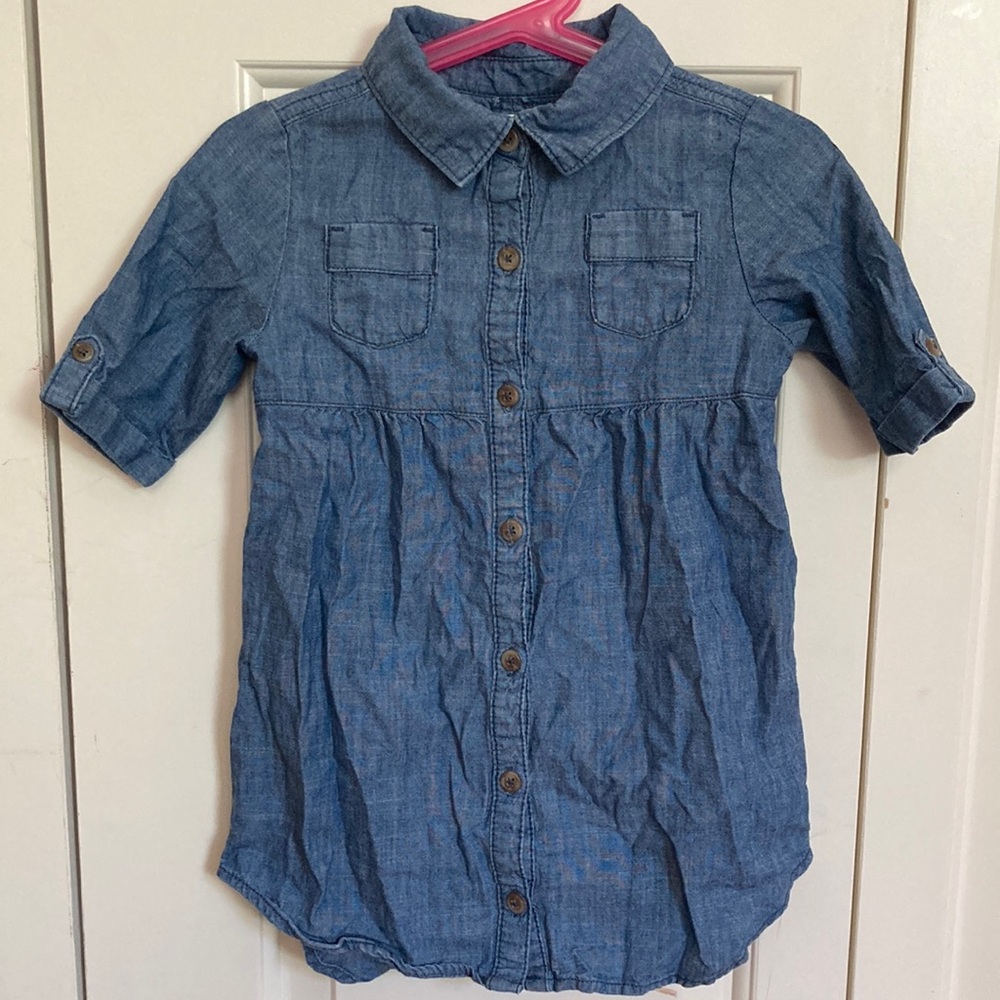 Old Navy. Chambray shirt dress. Size 4.